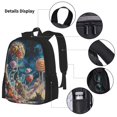 thumbnail image 3 of Pofeuu Starry Sky Planet Lollipop Print Backpack Travel Backpacks With Lunch Bag Pencil Bag Set 3 pcs Set Cartoon Backpack, 3 of 7