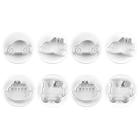 

2 Sets/8pcs Plastic Cake Making Molds Chocolate Spring Molds DIY Baking Moulds