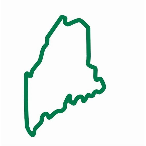 State Map Outline Maine Vinyl Decal Sticker UV & Waterproof Bumper Window Laptop Automotive Water Bottle Gift accessories – GREEN 5"