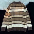 thumbnail image 5 of Turilly Men's Sweater Striped Geometric Knit Crewneck Pullover Sweater with Small Chest Label Casual Everyday Top, 5 of 8