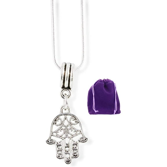 Hamsa Necklace | A Hamsa Hand Necklace 100% STAINLESS STEEL Snake Chain Necklace a Great Spiritual Necklace for Men and Women Pendant or Hamsa Necklace Pendant to Ward Off Evil and to Bring Good Luck