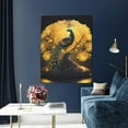 thumbnail image 5 of Xecao Elegant Gold Leaf Peacock for Ready-to-Hang Canvas Art 12x16 Inches - Waterproof HD Print Solid Wood Frame for Gifting,Vertical, 5 of 8