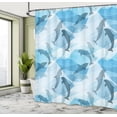 thumbnail image 5 of Ambesonne Dolphin Shower Curtain, Underwater Fish Pattern, 69"Wx75"L, Blue and Grey, 5 of 5