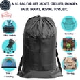 thumbnail image 5 of Tent Bag. For Inflatable Mattress, Flip, Bleacher, Booster Seat, Dog Bed, Moving 24”x14” BLACK, 5 of 9