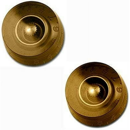 2 Speed Knobs Amber Vintage fits US Split Shaft Pots Allparts PK-0130-022