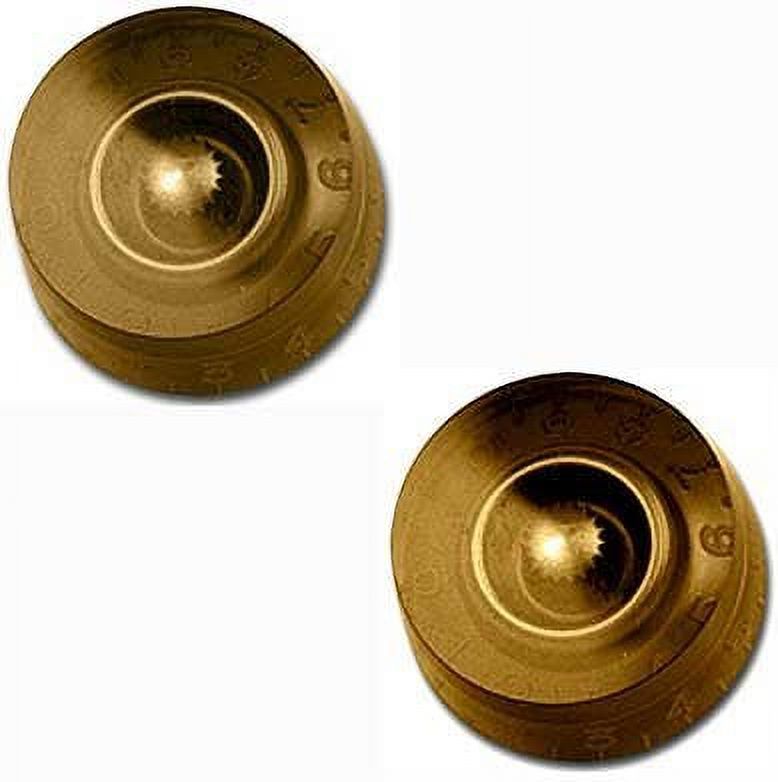 2 Speed Knobs Amber Vintage fits US Split Shaft Pots Allparts PK-0130-022