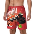 thumbnail image 2 of Balery Sushi Mens Swim Trunks Swim Shorts for Men Quick Dry Inseam Beach Shorts with Compression Liner Pocket-X-Large, 2 of 9