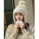 thumbnail image 3 of Gorro de lana con orejeras peruanas para mujer, gorro de punto con pompón para esquí de nieve de invierno con forro polar C, 3 of 5