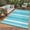 Light blue-8*10ft, variant on Waterproof Outdoor Rug for Patio, Reversible Plastic Straw Mat – Modern Striped, UV Resistant, Durable, Easy Clean, for Deck, Porch, Balcony, Camping, RV, Light Blue, 8x10ft (244x305cm)