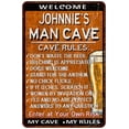 thumbnail image 1 of JOHNNIE'S Man Cave Rules Rusty Sign Garage Decor 16 x 24 Matte Finish Metal 116240051413, 1 of 1