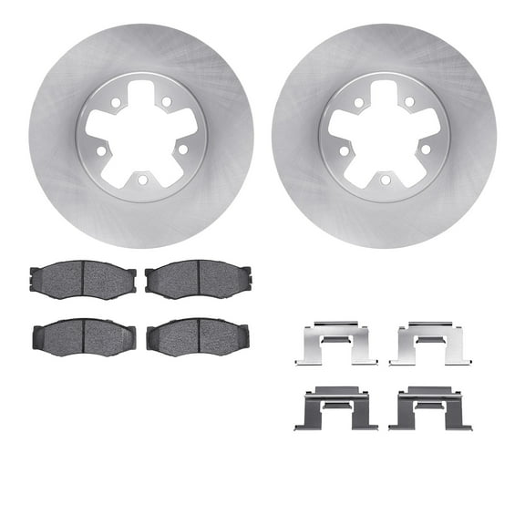 Dynamic Friction Company Front Brake Rotors with 5000 Advanced Brake Pads includes Hardware 6512-67200