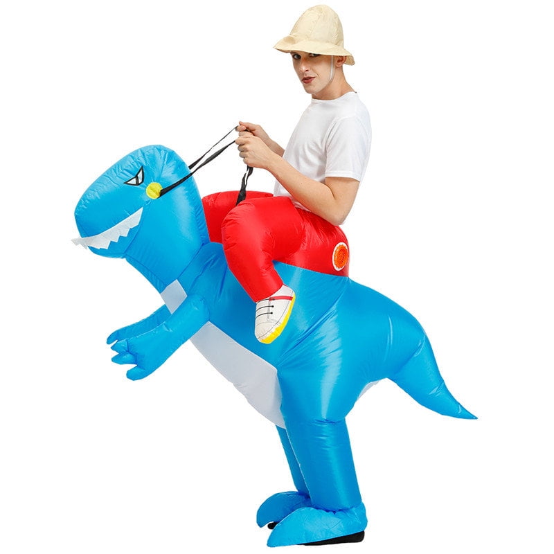 Inflatable Rider Costume Riding Dinosaur Party Funny Dragon Suit Kids Adult