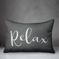 thumbnail image 2 of Creative Products Relax Script Grey and White 14x20 Indoor / Outdoor Pillow, 2 of 2