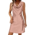 thumbnail image 3 of TaTaai Women's Sleeveless Cowl Neck Sequined Stretch Slim Fit Dress Elegant Glitter Party Prom Evening Casual Daily Wear Dress Gift, 3 of 8