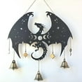 thumbnail image 4 of Vintage Witch Wind Chimes Pendants, Bat Dragon Bird Rabbit Wolf Windchimes Outdoors, Vintage Hanging Halloween Decorations, Exquisite Mysterious Bells Birthdays Gifts for Boys Girls, 4 of 20