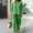 Green, variant on Wensltd Womens Outfits Summer Linen Set Casual Long Sleeve and Wide Leg Pants
