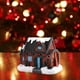 thumbnail image 3 of Miniatura de resina con luz LED navideña, casita de muñecas en miniatura con luz cálida, ideal para decorar el jardín o como regalo. Pequeña, 3 of 8