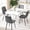 Gray, variant on Set of 4 Modern Dining Chairs, Green Velvet Upholstered Armless High Back Chair for Kitchen Living Room