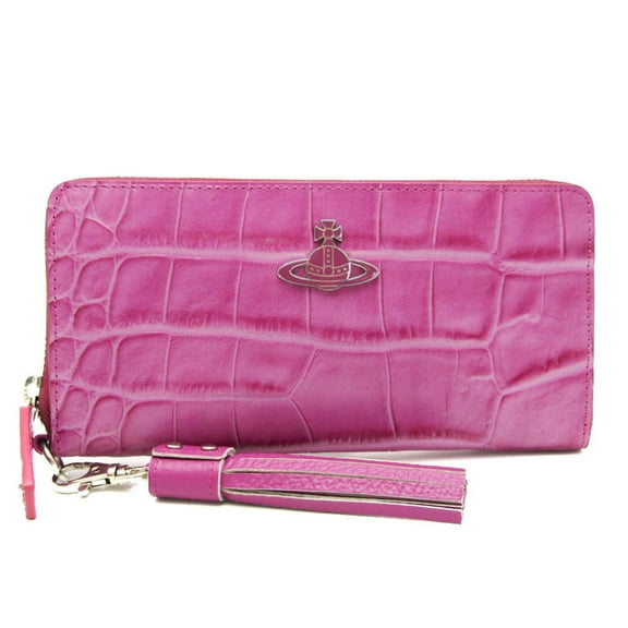 Pre-Owned Vivienne Westwood Women's Embossed Leather Long Wallet (bi-fold) Light... (Good)