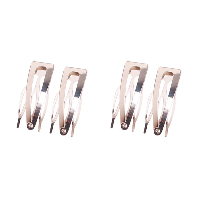fastboy Hair Ornaments Sturdy Simple Styling Tools Side Clip Snap Fastener Clip Silver 2Set