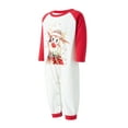 thumbnail image 5 of Family Christmas Pjs Matching Sets Christmas Pajamas Santa Printed Top and Plaid Pants Sleepwear for Family, 5 of 10