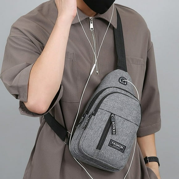 Crossbody Bag Fanny Pack Mens Chest Bags Crossbody Sling Purse Sling Bags for Women Crossbody Travel Gray