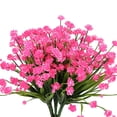 thumbnail image 3 of 5 Bundles Artificial Flowers, Fake Artificial Greenery UV Resistant No Fade Faux Plastic Plants for Wedding Bridle Bouquet Indoor Outdoor Home Garden Kitchen Office Table Vase (Rose Red), 3 of 7