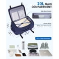 thumbnail image 2 of WANDF Small Travel Backpack for Men,20L Carry On Clamshell Backpack with USB Charging Port,Personal Item Travel Bag 17x10x9,14" Laptop Backpack for Work,College,Business(Blue-B), 2 of 12