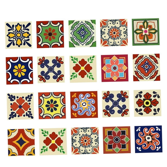 Juego de 20 pegatinas para azulejos, imagen de azulejos, pegatinas para azulejos, pegatinas para baño. C 10x10cm