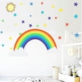 thumbnail image 4 of Bgsha Wall Sticker Rainbow Star Kindergarten Room Decoration Self-adhesive Green, 4 of 8