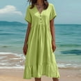 thumbnail image 2 of CIENVNSTG Women's Casual Dresses Solided Color Spring Comfortable Party Dress Elegant Eye-Catching Cocktail Dresses for Women L, 2 of 5