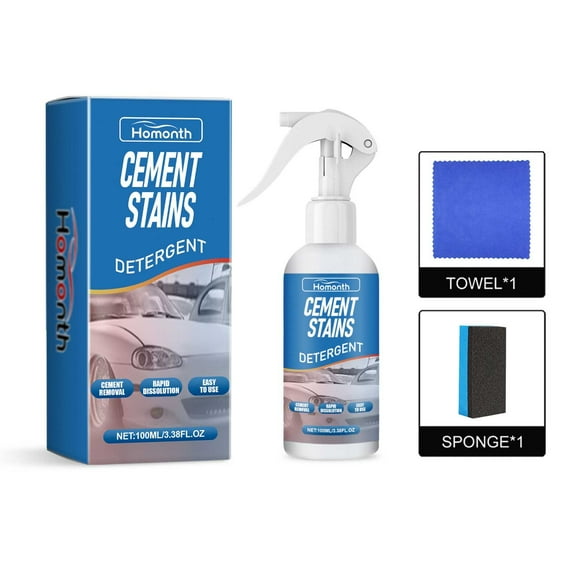Rbaofujie Window Cleaner Cement Removal Spray Concrete Removal Stubborn Mud Remover 100ml Jewelry Cleaner