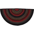 thumbnail image 3 of VHC Brands Cumberland Rustic Rug, Cozy Natural & Dyed Jute Kitchen or Entryway Non Slip Floor Mat, Oval with Pad 60x96, 3 of 11