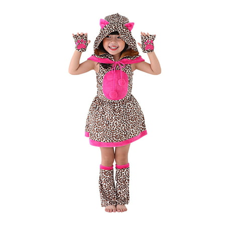 So Sydney Kids, Toddler, Girls' Deluxe Hot Pink Leopard or Cheetah Halloween Costume or Outfit