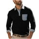 thumbnail image 2 of pstuiky camisas de manga larga para hombre, Camisa de manga larga con botones y diseño de patchwork a cuadros para hombre, informal, transpirable y de secado rápido. top de hombre s, 2 of 6
