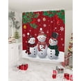 thumbnail image 2 of Christmas Snowman Bathroom Shower Curtains with Hooks, Christmas Tree Winter Pine Red Waterproof Fabric Washable Shower Curtain for Home Hotel Bathtub Decor 72x72 Inches, 2 of 7