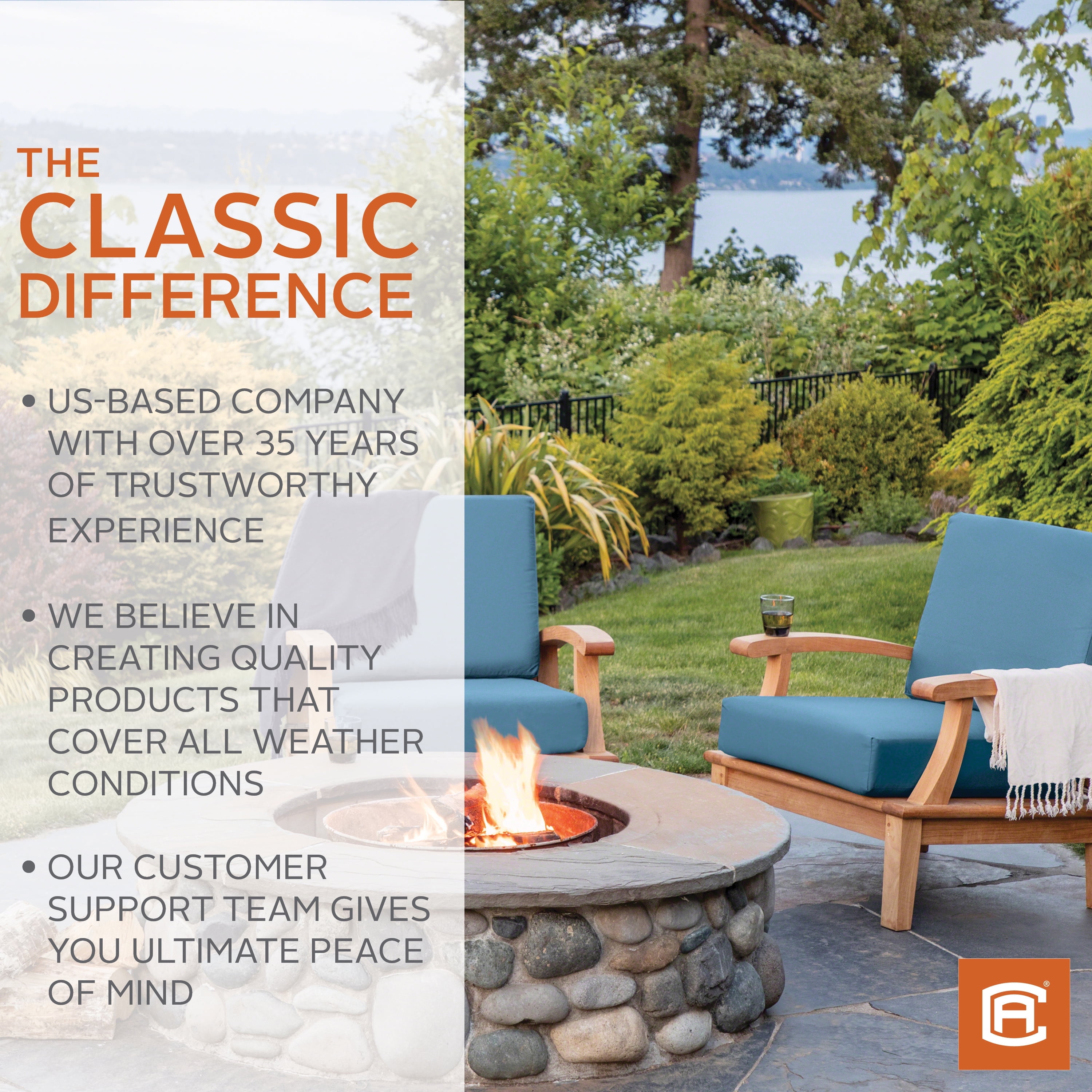 Classic Accessories Ravenna Water-Resistant Patio Lounge Chair/Loveseat Back Cushion, 21 x 20 x 4 Inch, Espresso