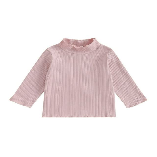 Toddler Baby Girls Casual Basic Shirts Long Sleeve Fall Tees Tops Clothes
