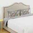 thumbnail image 3 of Yayeee Pillowcase Queen Size Set of 2 Satin Wrinkle Resistant Envelope Pillow Case, Colorful Water Lilies Pattern, 3 of 8