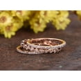 thumbnail image 4 of 1.50 Carat 3 wedding Ring set Wedding Band Stackable Ring set Solid 10k Rose Gold, 4 of 9