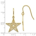 thumbnail image 3 of FB Jewels 14K Yellow Gold Filigree Star Shepherd Hook Earrings, 3 of 3