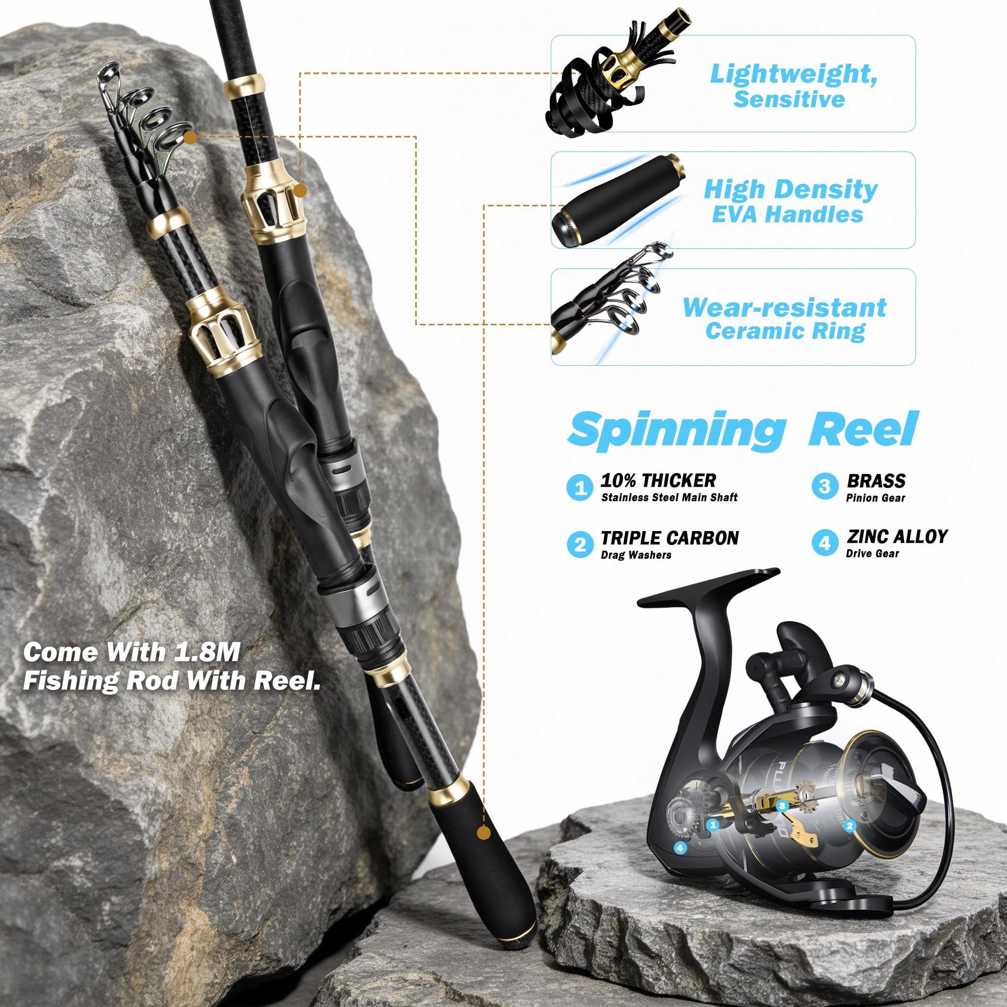 Fishing Gear  Backpack With Rod Tackle Box Waterproof Holders Lures Tools Pliers & Accessories Fish Gifts For Men
