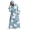 thumbnail image 3 of Manta para vestir,Manta para vestir para mujer, manta con capucha de franela para el hogar, manta estampada, sudadera, experiencia incomparable, 3 of 6
