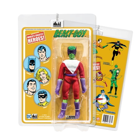 DC Comics 8 Inch Action Figures With Retro Cards: Beast Boy [Green Head]