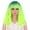 Ombre Green, variant on RightOn Orange Wig Dark Orange Wig with Bangs Curly Wavy Wigs for Cosplay Costumes Party Halloween Wig