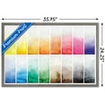 thumbnail image 3 of Bold Color - Watercolor Swatches Wall Poster, 22.375" x 34", Framed, 3 of 5
