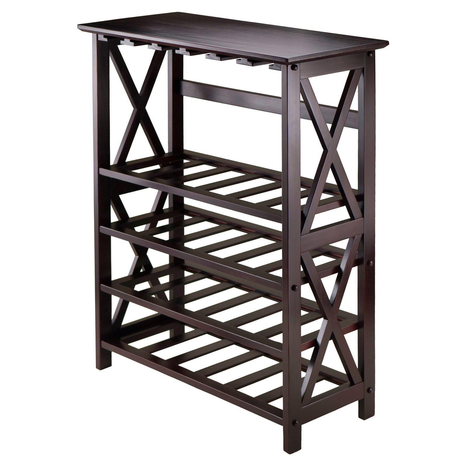 Rio 24 Bottles Wine Rack Wood/Espresso - Winsome