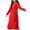 Red, variant on Premium Womens Robe, Coral fleece Ruffled Long Bath Robe for Women, Fluffy Soft Women's Bathrobe with Pocket Rose Gold