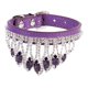 thumbnail image 1 of Collar para perros y gatos con diamantes de imitación, bonito collar de gatito con cristales brillantes, collar de cuero suave y ajustable para perros, 1 of 5