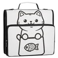 thumbnail image 5 of FORMRS Zipper Binder with Shoulder Strap 2-inch Ring 500 Sheet Capacity File Bag, Cute Chubby Cat, 5 of 5